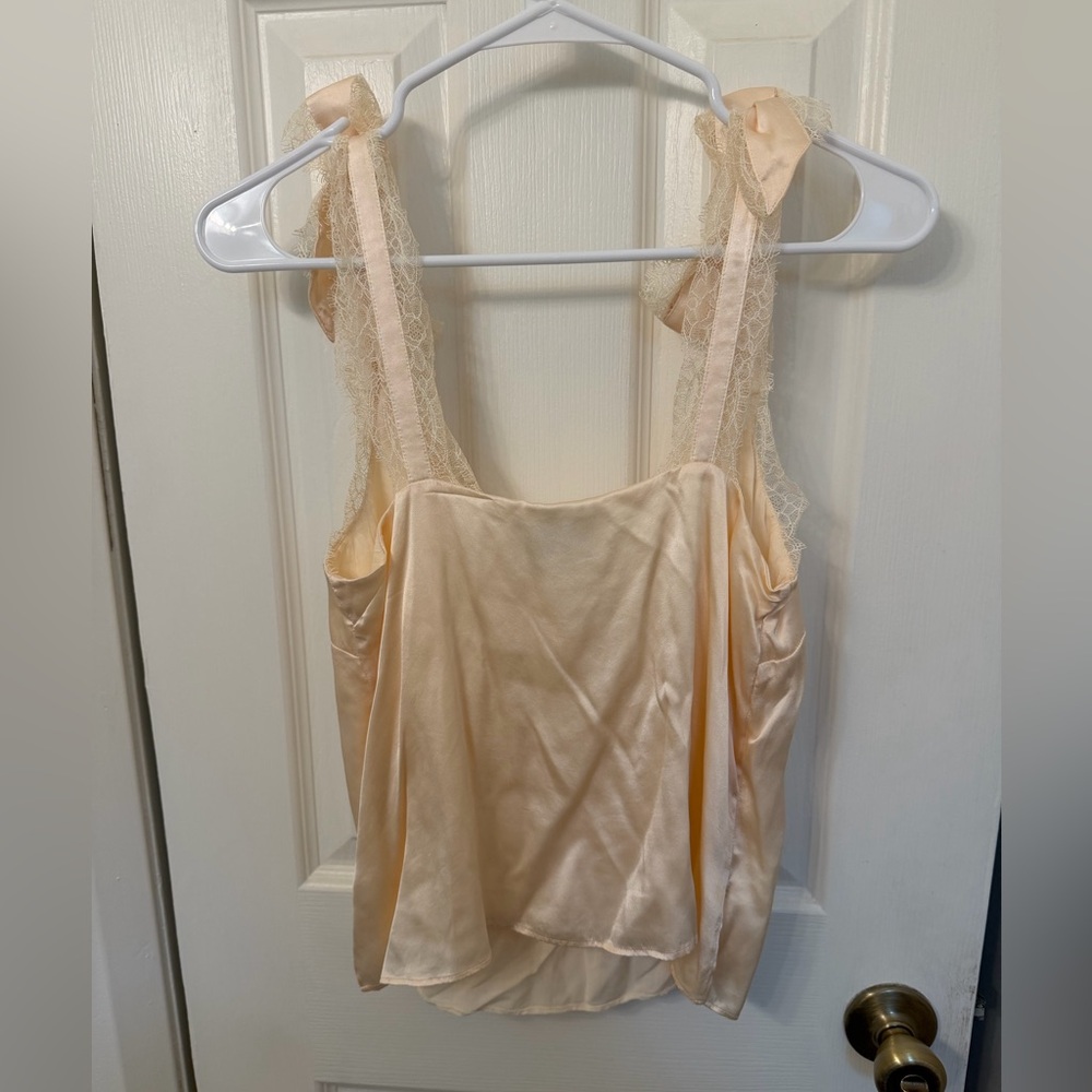 Cami NYC Freya Lace-Trim Bow Strap V-Neck Camisole - Picture 11 of 11